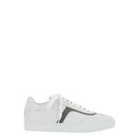 Sneakers White Sneaker With Monili Chain Detail In Leather Woman Femei