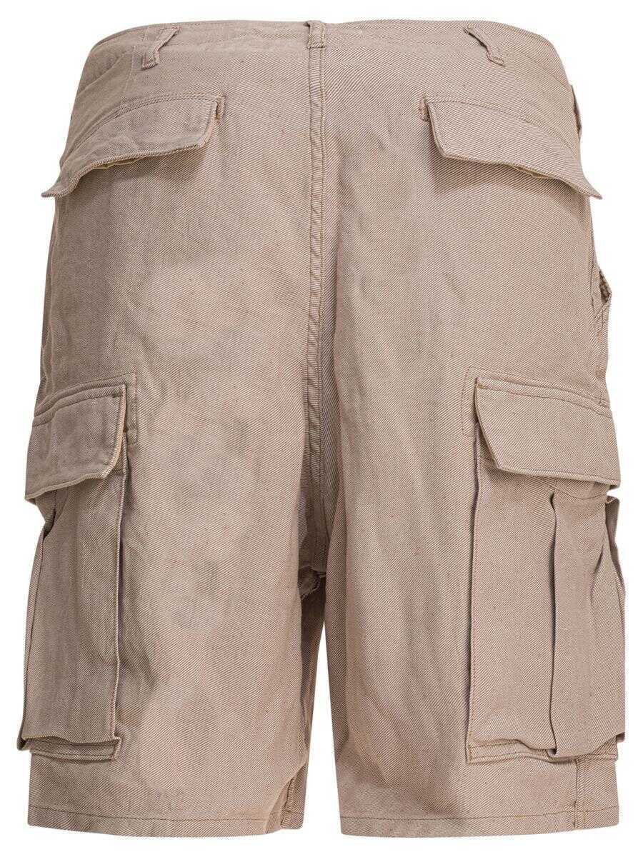 Pantaloni NONNATIVE Nonnative Linen Cargo Shorts Beige Barbati (BM 18631446) 2