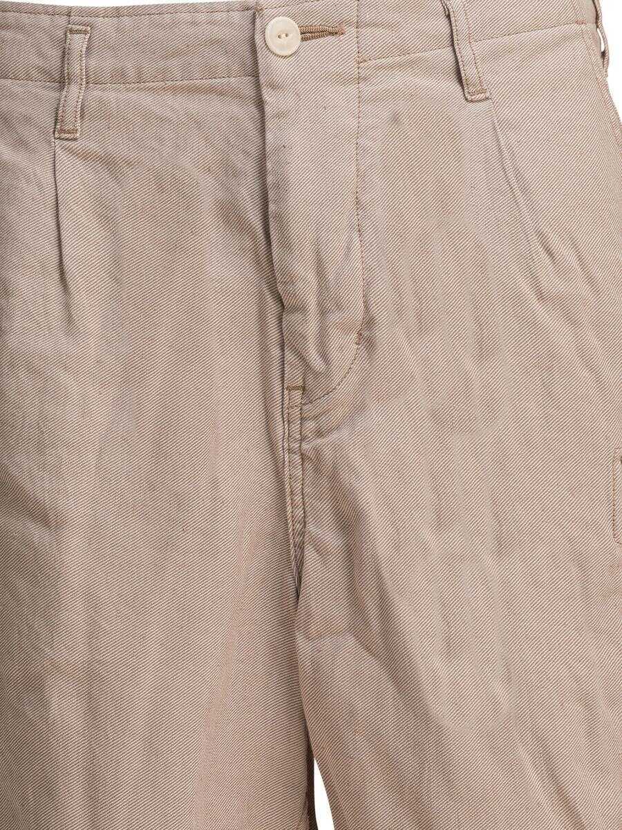 Pantaloni NONNATIVE Nonnative Linen Cargo Shorts Beige Barbati (BM 18631446) 3