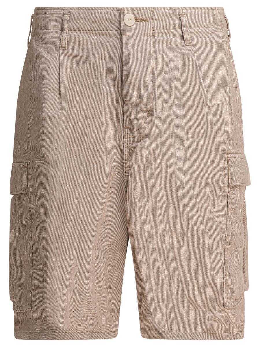 Pantaloni NONNATIVE Nonnative Linen Cargo Shorts Beige Barbati (BM 18631446) 1