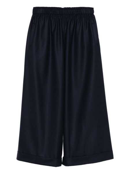 Pantaloni casual DANIELA GREGIS Daniela Gregis Wool Pajama Trousers BLUE Femei (BM 18631497) 1