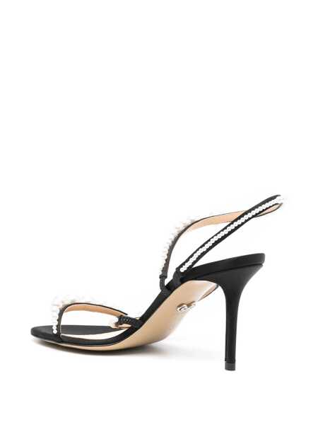 Sandale MACH & MACH Mach & Mach Sirene Satin Round Toe Pearl Sandals Shoes Black Femei (BM 18631542) 3