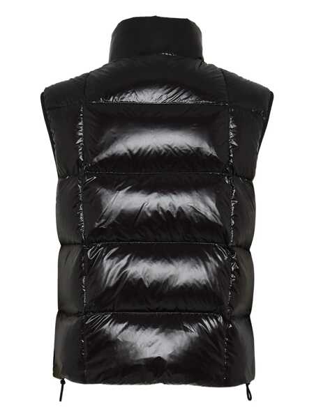 Geci de iarna DSQUARED2 Black Sleeveless Down Jacket With High Neck And Logo Patch On The Front In Tech Fabric Man Black Barbati (BM 18632283) 2