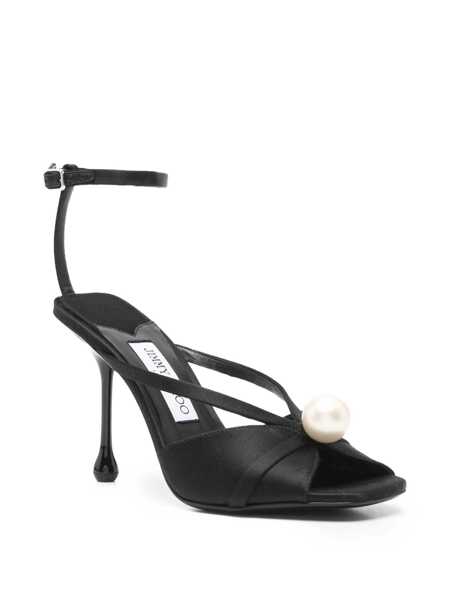 Pantofi cu toc Jimmy Choo Jimmy Choo Siva 95 Satin Sandals Black Femei (BM 18632523) 2