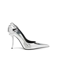 Pantofi cu toc Diesel Metallic Leather Pumps Femei
