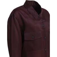 Camasi office Dama - Camasi office Khaite Matteo Shirt Bordeaux Femei (BM 18633489) - B-mall.ro