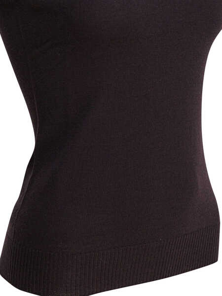 Pulovere casual Max Mara Mock neck sleeveless Brown Femei (BM 18633570) 4