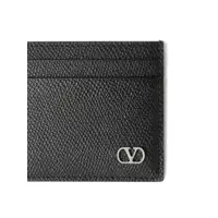Portofele pentru Barbati - Portofele Valentino Garavani Vlogo Signature Card Holder Black Barbati (BM 18633780) - B-mall.ro