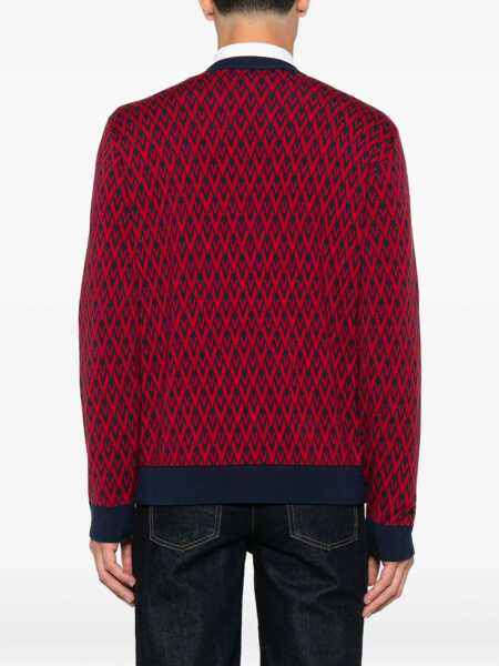 Pulovere Valentino Garavani Toute La V crewneck sweater Blue Barbati (BM 18633789) 4