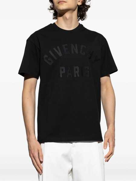 Tricouri Givenchy Givenchy Paris T-shirt Black Barbati (BM 18633816) 3