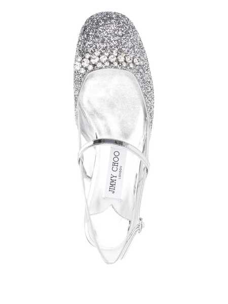 Balerini Jimmy Choo Belinda slingback ballet flats Silver Femei (BM 18633828) 4