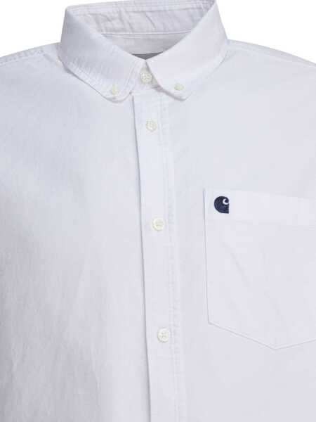 Camasi casual Carhartt L/S C-Logo Shirt White Barbati (BM 18633858) 3
