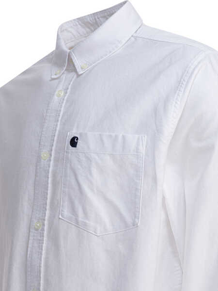 Camasi casual Carhartt L/S C-Logo Shirt White Barbati (BM 18633858) 4