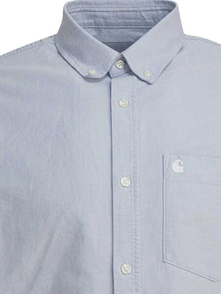 Camasi casual Carhartt L/S C-Logo Shirt Blue Barbati (BM 18633930) 3