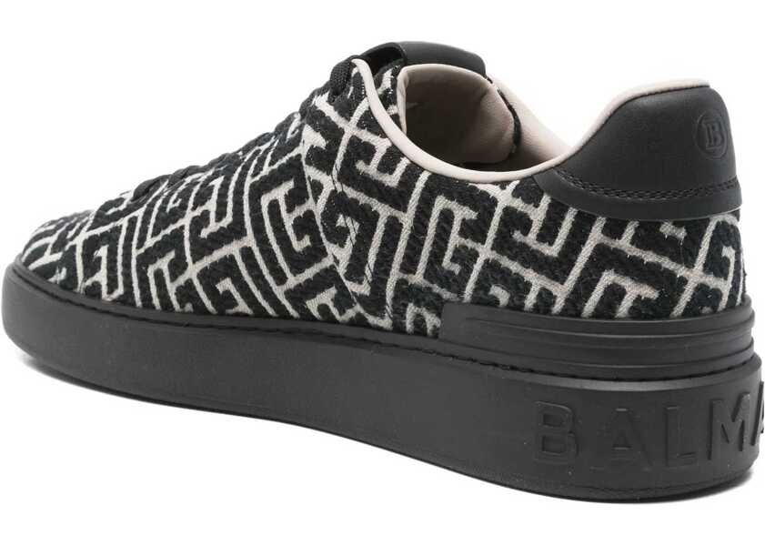 Sneakers Balmain Jacquard B-Court Sneakers BLACK Barbati (BM 18634114) 3