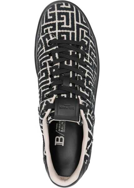 Sneakers Balmain Jacquard B-Court Sneakers BLACK Barbati (BM 18634114) 4