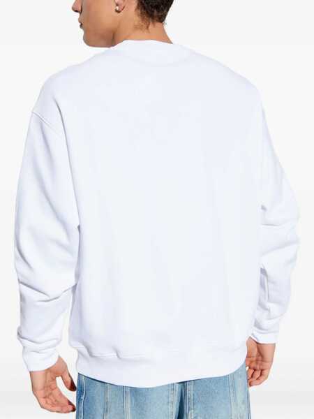 Bluze de trening Moschino Sweatshirt With Laurel Crown Logo Embroidery WHITE Barbati (BM 18634129) 4