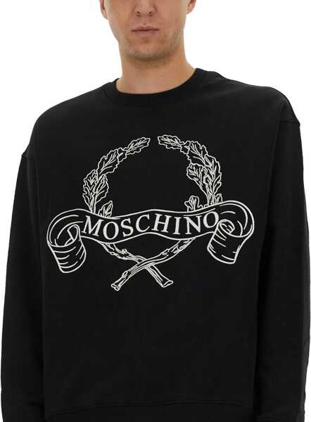 Bluze de trening Moschino Sweatshirt With Laurel Crown Logo Embroidery BLACK Barbati (BM 18634138) 4