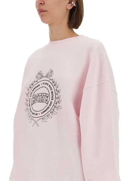 Bluze de trening ROTATE Birger Christensen Sweatshirt With Logo PINK Femei (BM 18634141) 4