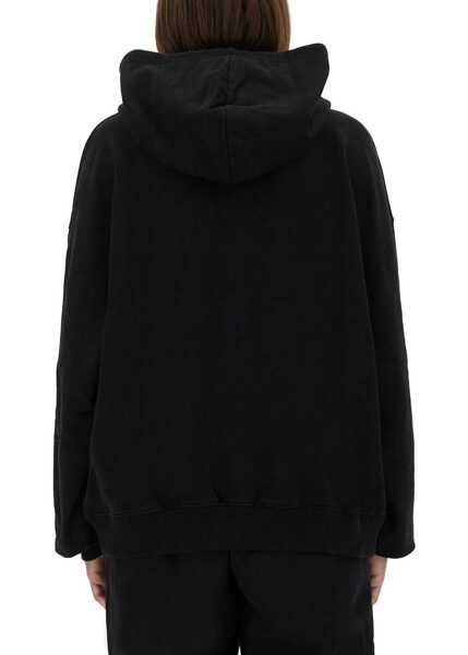 Bluze de trening ROTATE Birger Christensen Hooded Sweatshirt With Logo BLACK Femei (BM 18634150) 3