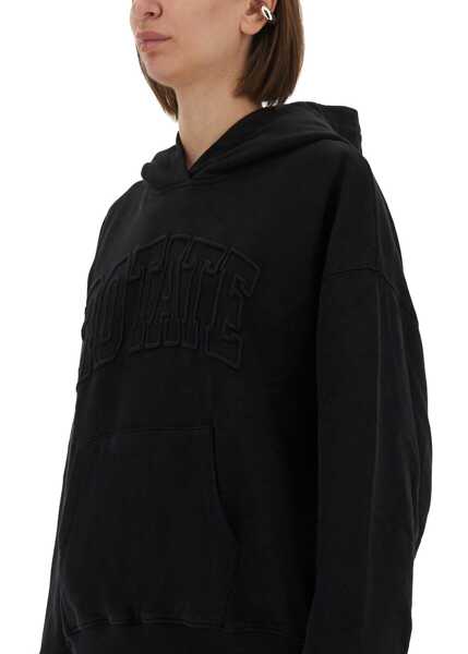 Bluze de trening ROTATE Birger Christensen Hooded Sweatshirt With Logo BLACK Femei (BM 18634150) 4
