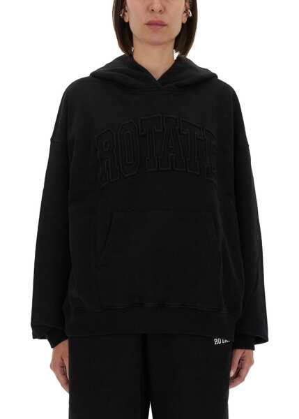 Bluze de trening ROTATE Birger Christensen Hooded Sweatshirt With Logo BLACK Femei (BM 18634150) 1