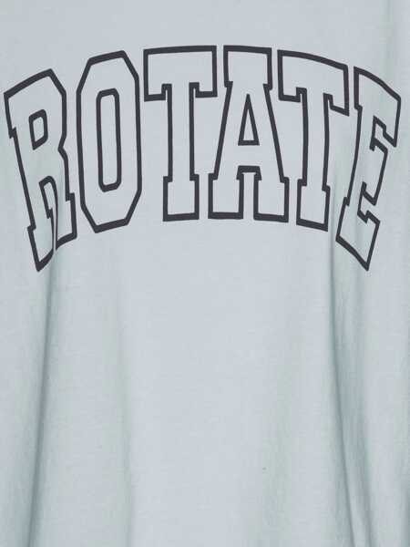 Tricouri ROTATE Birger Christensen Jersey T-Shirt BABY BLUE Femei (BM 18634189) 5