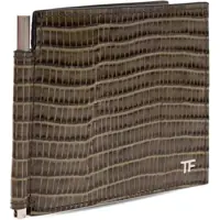 Portofele pentru Barbati - Portofele Tom Ford Small Leather Money Clip Wallet BROWN Barbati (BM 18634195) - B-mall.ro