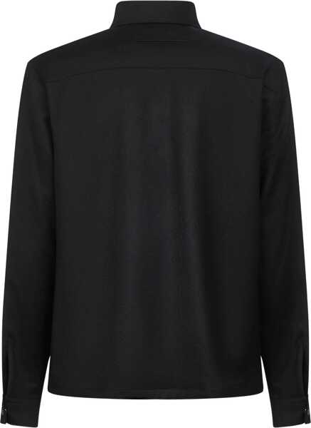 Camasi casual ZEGNA Wool Shirt BLACK Barbati (BM 18634198) 2