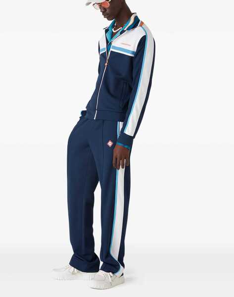 Pantaloni casual Casablanca Pique Track Pants BLUE Barbati (BM 18634312) 2