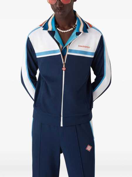 Pantaloni casual Casablanca Pique Track Pants BLUE Barbati (BM 18634312) 5