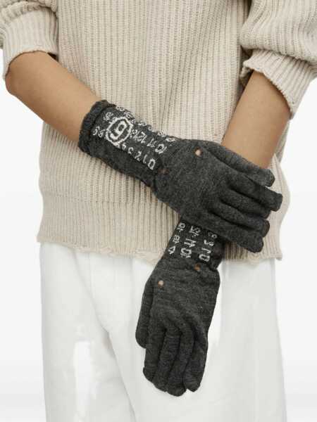 Manusi MM6 Maison Margiela Wool Gloves. GREY Femei (BM 18634339) 4