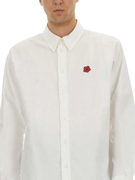 Camasi casual Kenzo Shirt With Boke Flower Embroidery WHITE Barbati (BM 18634354) 4