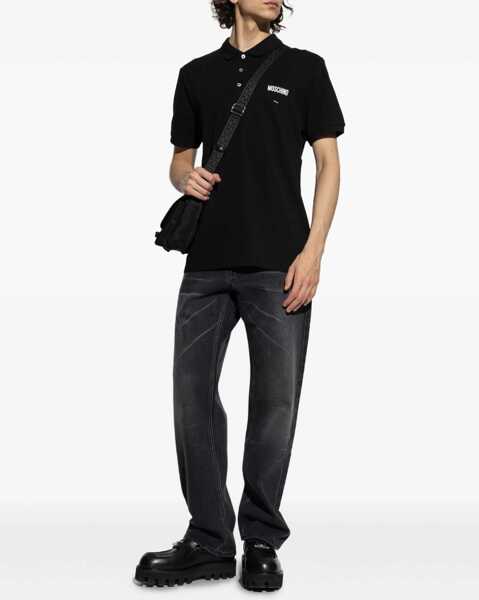 Tricouri Polo Moschino Cotton Pique Polo BLACK Barbati (BM 18634372) 2