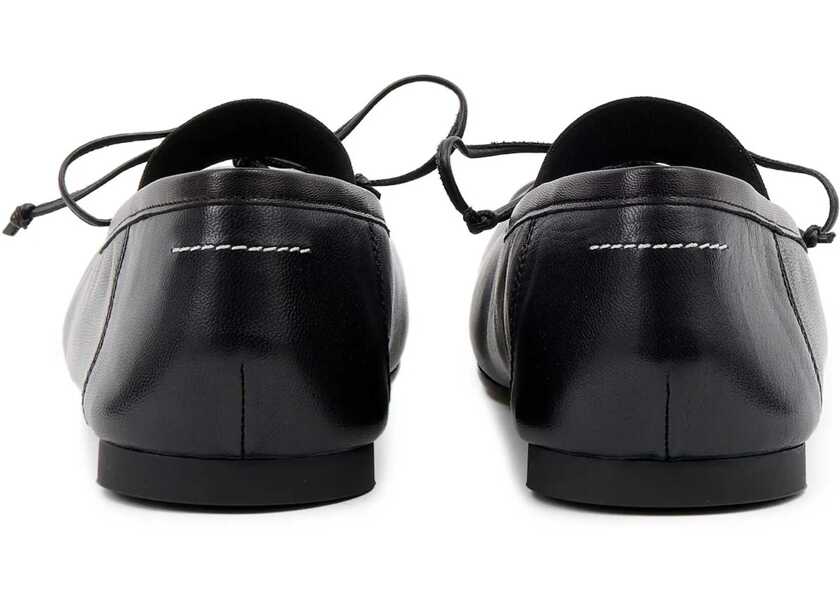 Balerini MM6 Maison Margiela Leather Ballerina BLACK Femei (BM 18634375) 3