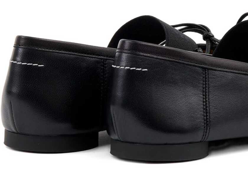 Balerini MM6 Maison Margiela Leather Ballerina BLACK Femei (BM 18634375) 4