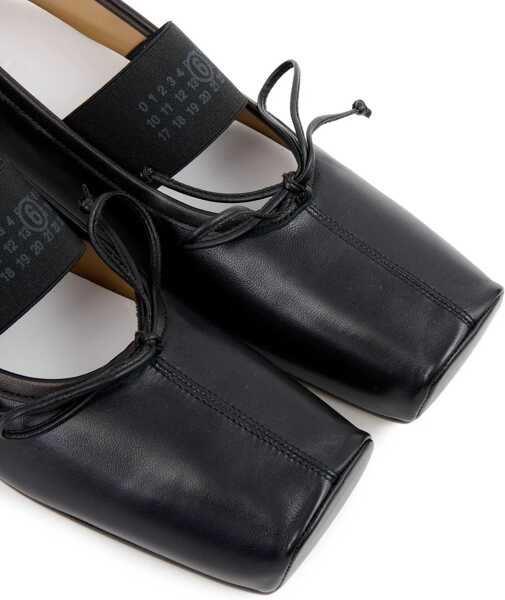 Balerini MM6 Maison Margiela Leather Ballerina BLACK Femei (BM 18634375) 5