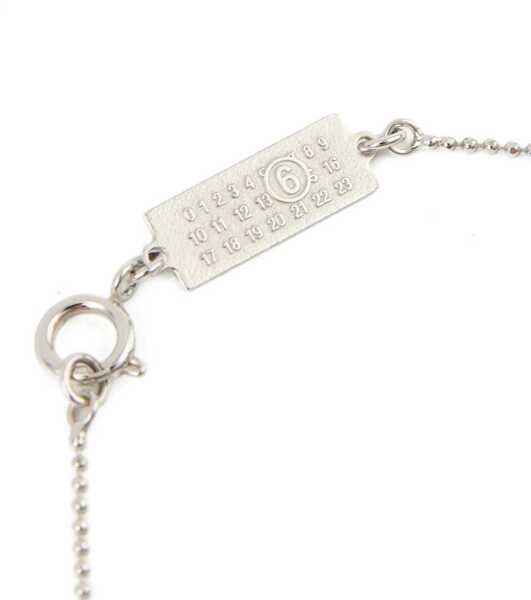 Coliere MM6 Maison Margiela New Signature Necklace SILVER Femei (BM 18634456) 4
