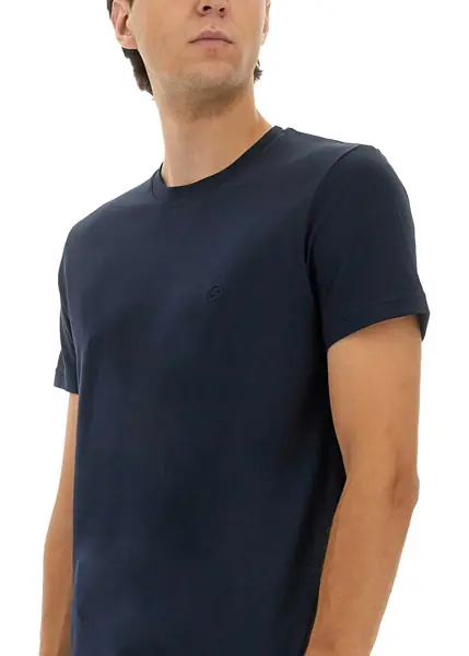 Tricouri Giorgio Armani Crewneck Cotton T-Shirt BLUE Barbati (BM 18634489) 4