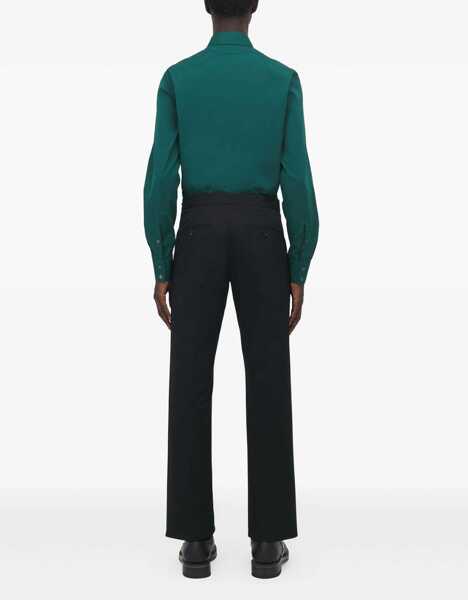 Pantaloni casual Alexander McQueen Pants With T-Bar Belt BLACK Barbati (BM 18634507) 4