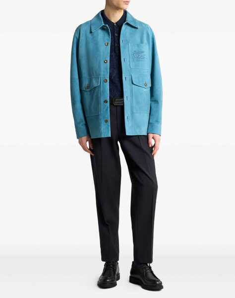 Tricouri Polo ETRO Polo Shirt With Pegasus Embroidery BLUE Barbati (BM 18634519) 2