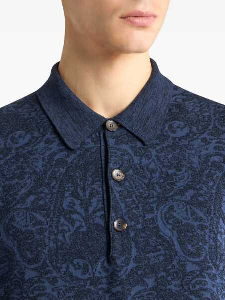 Tricouri Polo ETRO Polo Shirt With Pegasus Embroidery BLUE Barbati (BM 18634519) 5