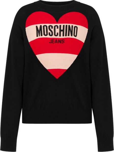 Pulovere casual MOSCHINO JEANS Mesh With Inlay Pattern BLACK Femei (BM 18634573) 1