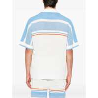 Camasi Casablanca pentru Barbati - Camasi casual Casablanca Cotton Knit Tennis Shirt BABY BLUE Barbati (BM 18634591) - B-mall.ro