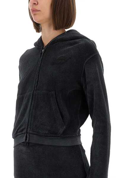 Bluze de trening Alexander Wang Cotton Terry Sweatshirt With Zipper BLACK Femei (BM 18634621) 4