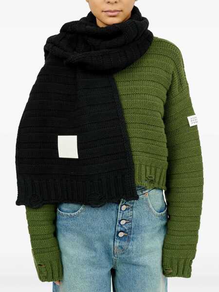 Esarfe MM6 Maison Margiela Wool Scarf BLACK Femei (BM 18634669) 4