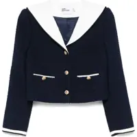 Sacouri office Boucle Jacket With Contrasting Neckline Femei