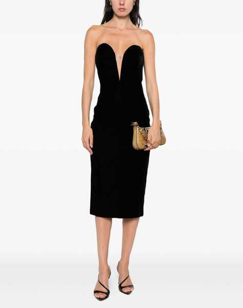 Rochii casual Tom Ford Velvet Cocktail Dress BLACK Femei (BM 18634723) 2