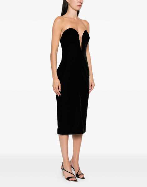 Rochii casual Tom Ford Velvet Cocktail Dress BLACK Femei (BM 18634723) 3