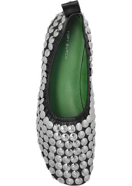 Balerini Tory Burch Ballerina Silver BLACK Femei (BM 18634729) 3